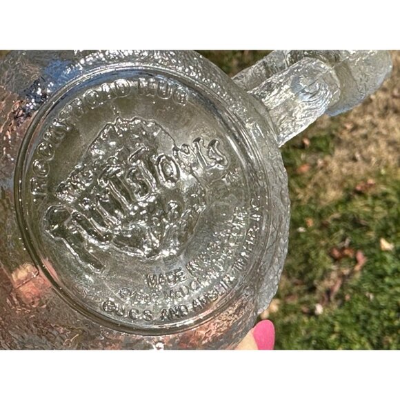 McDonalds Flintstones Rocky Road Mug Textured Frosted Stone Design USA Two 1993 - Picture 7 of 8